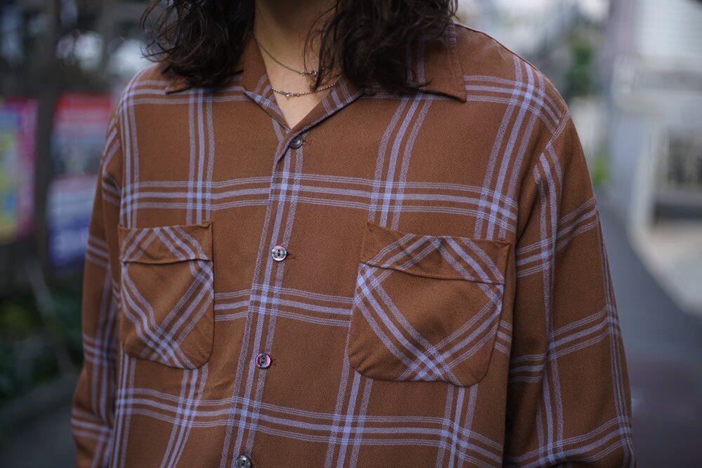 トップス 1960's USA Rayon open collar shirt Vintage Open Collar Rayon Shirts [1960s-] [Duck of Hollywood Co