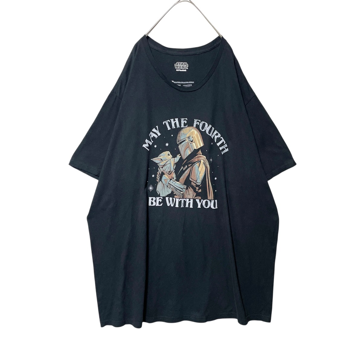 スターウォーズ マンダロリアン ベビーヨーダ ボバフェット Tシャツ 黒