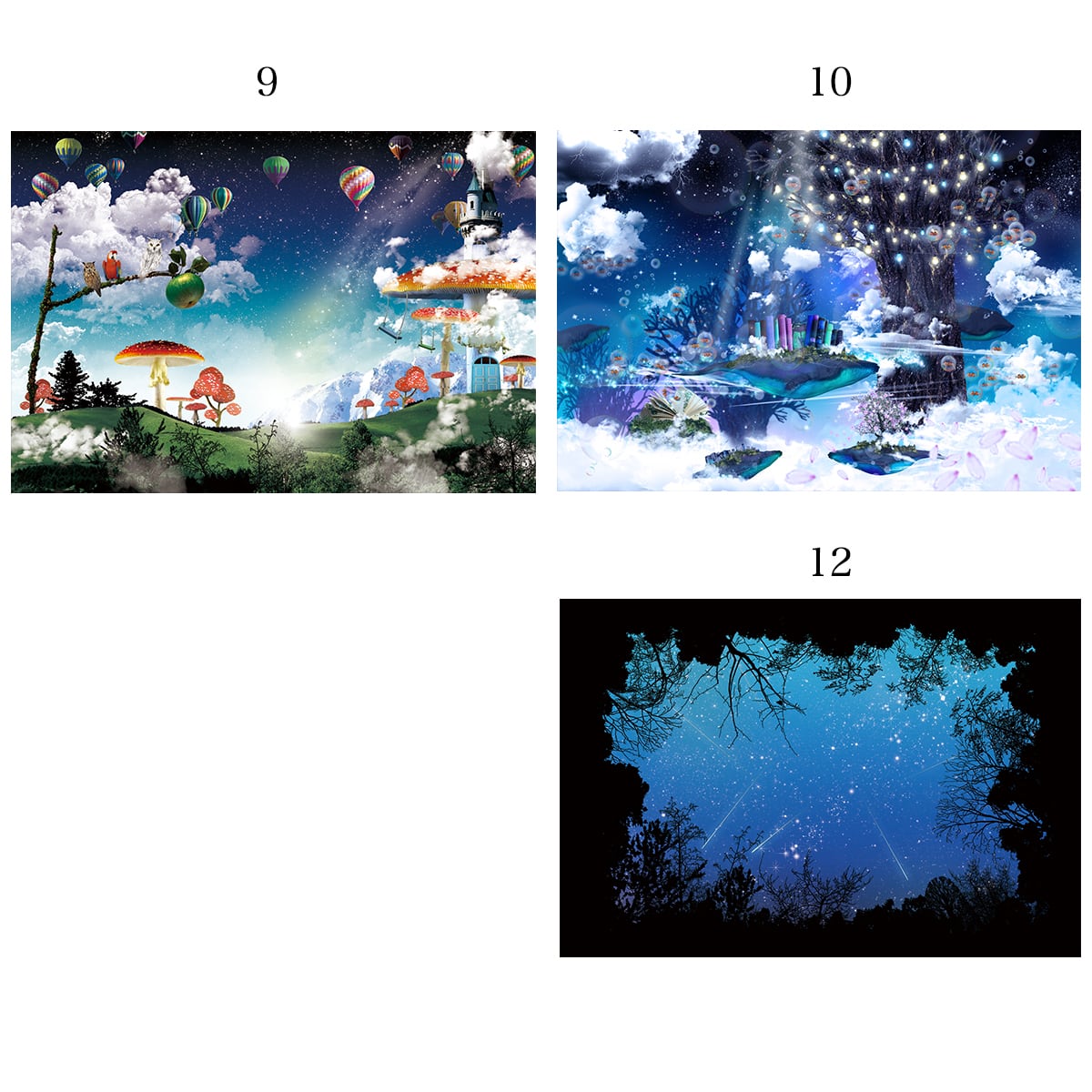 1枚から購入可能☆星空と夜空の幻想的なポストカード | LALA CloveR