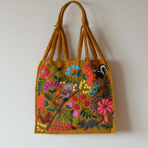 メキシコ シナカンタン刺繍ハンモックバッグ（26-009）