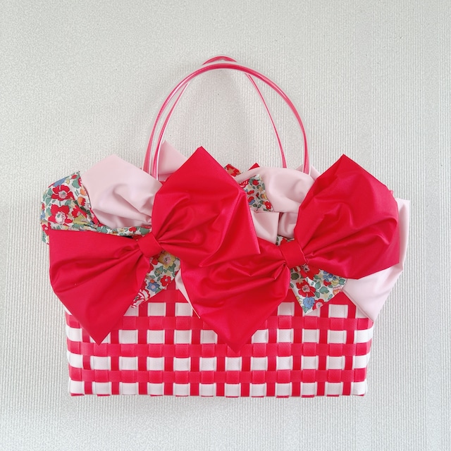 プラかごリボンバッグ