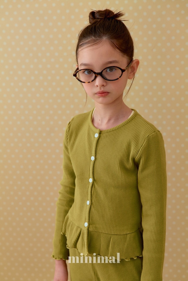 MINIMAL［取寄］rib frill cardigan 26spring