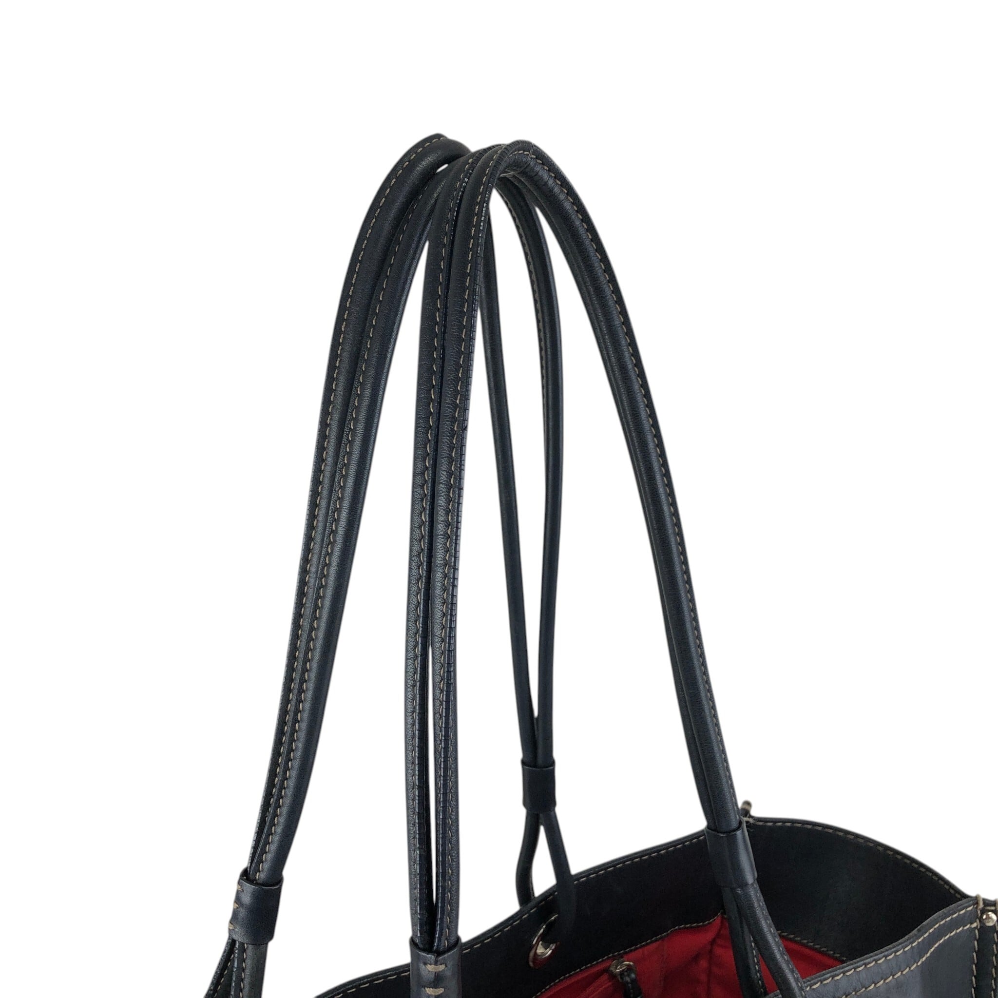 LOEWE ロエベ ハンドバッグ ブラック アナグラム レザー トートバッグ