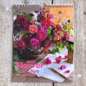 2024 Flower Monthly Calendar 壁掛カレンダー