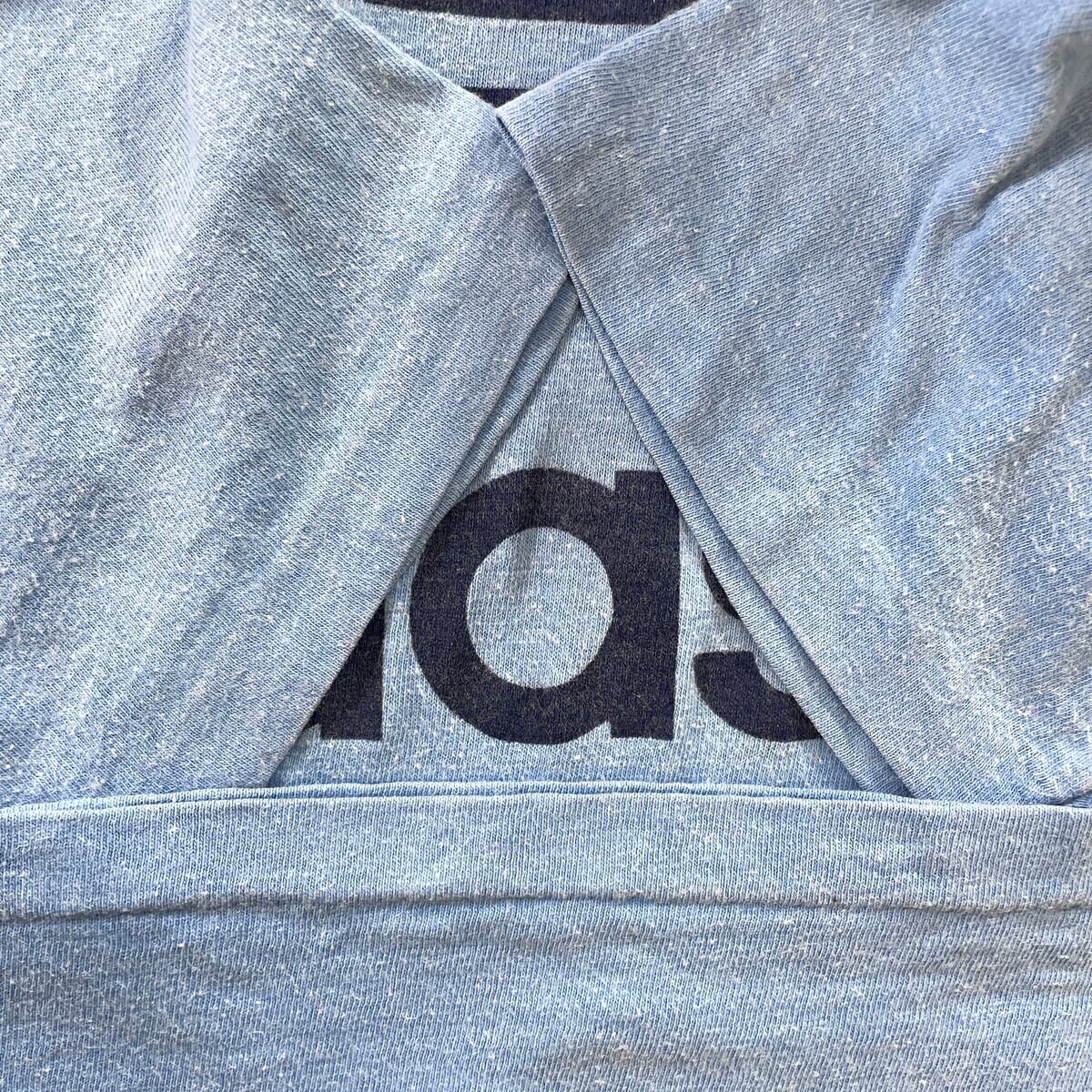 80年代 USA製 adidas トレフォイル ロゴ Tシャツ レディースM相当