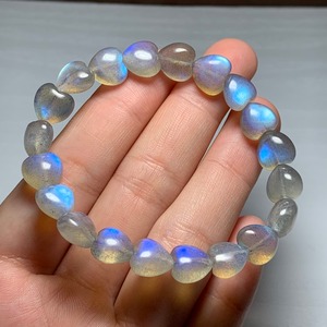 no12.ブルーシラー☆ハート・ラブラドライト ブレスレット