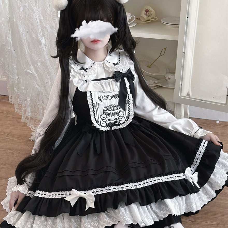 サブカル 服 地雷系 通販 ワンピース ジャンスカ ジャンパースカート