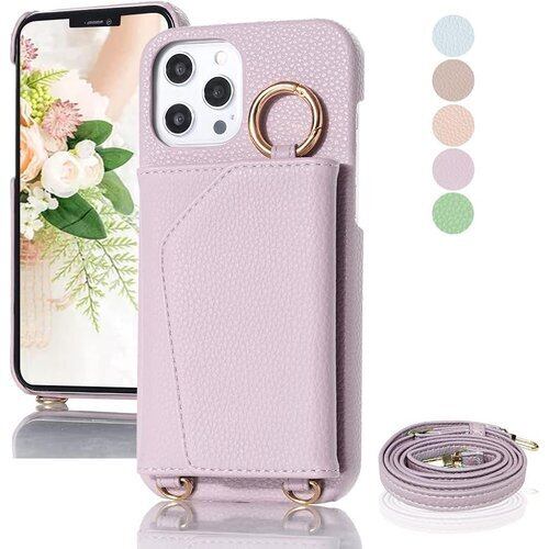 新品》 iPhone12 mini ケース 手帳型 ショルダー付き 鏡付き 