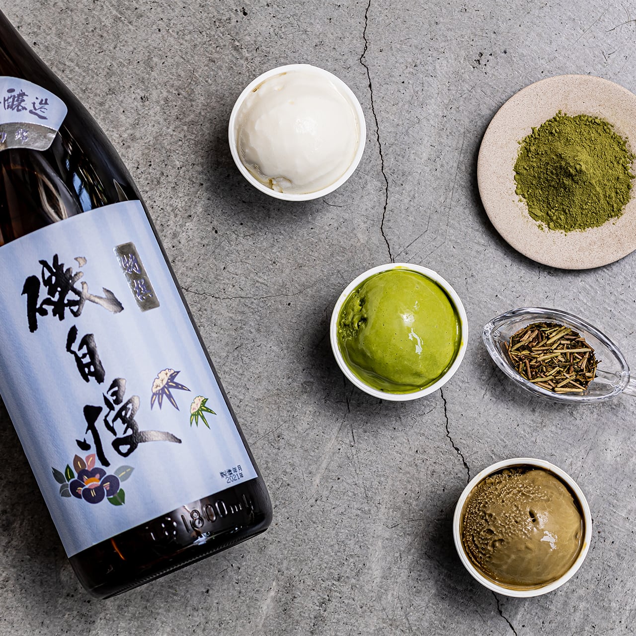 送料無料】「磯自慢」日本酒＆3種類選べるジェラートBOX6個セット 