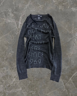 "PPFM" word design knit top