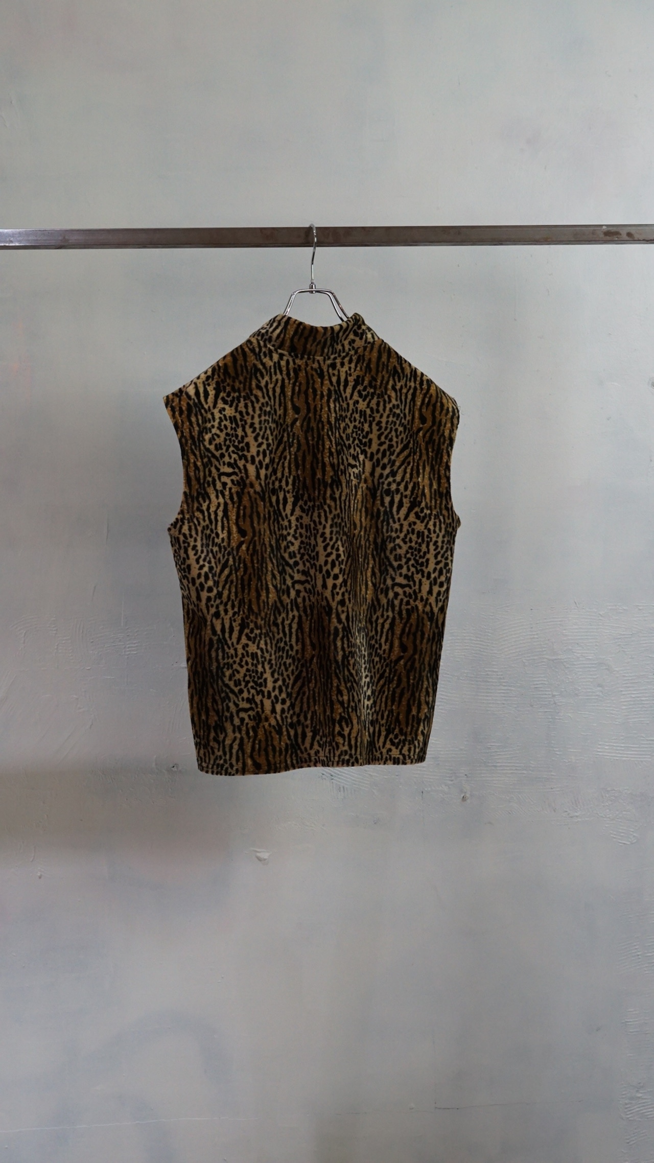 LEOPARD FAKE FUR VEST