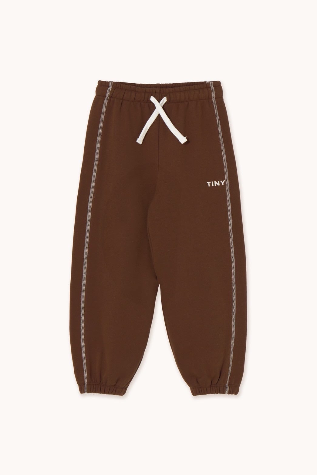送料無料 tinycottons/CONTRAST SWEATPANT - dark brown