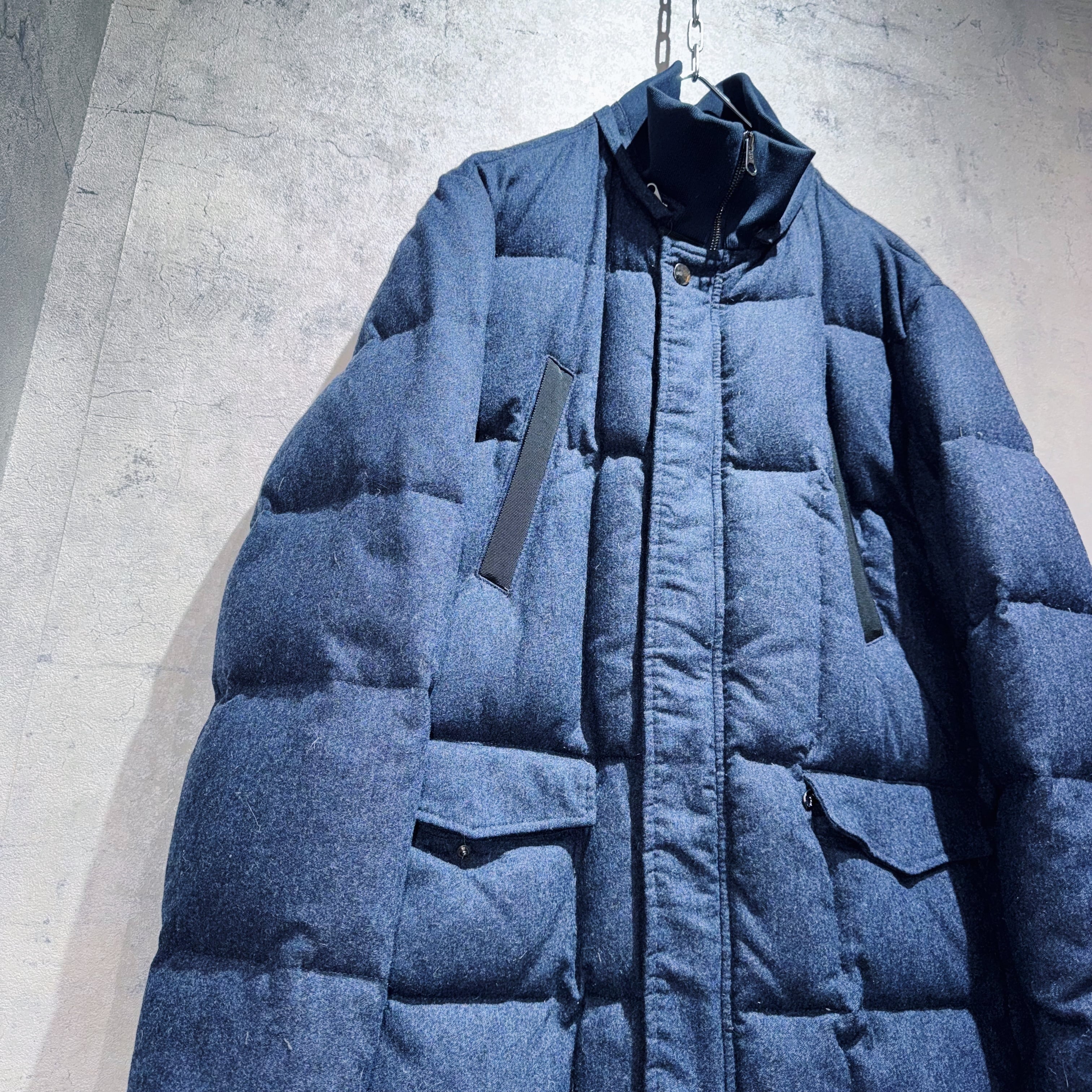 【人気】ARMANI COLLEZIONI インディゴダブルブレストジャケット ARMANI COLLEZIONI”stand neck double zip design down jacket