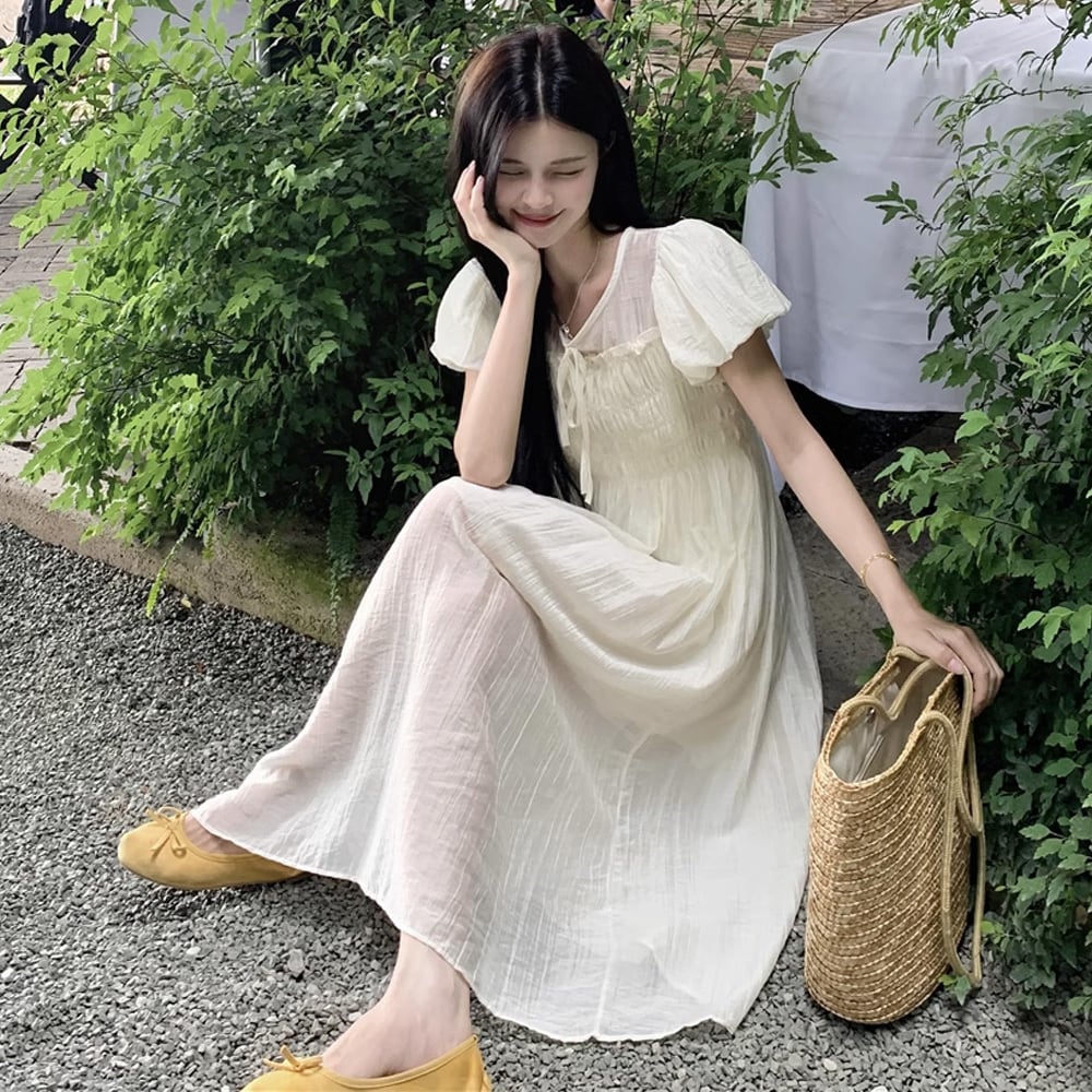 ノースリーブ シースルー ワンピース★大人可愛い キュート 上品 大人可愛いシースルーワンピース | 韓国/ワンホンファッション