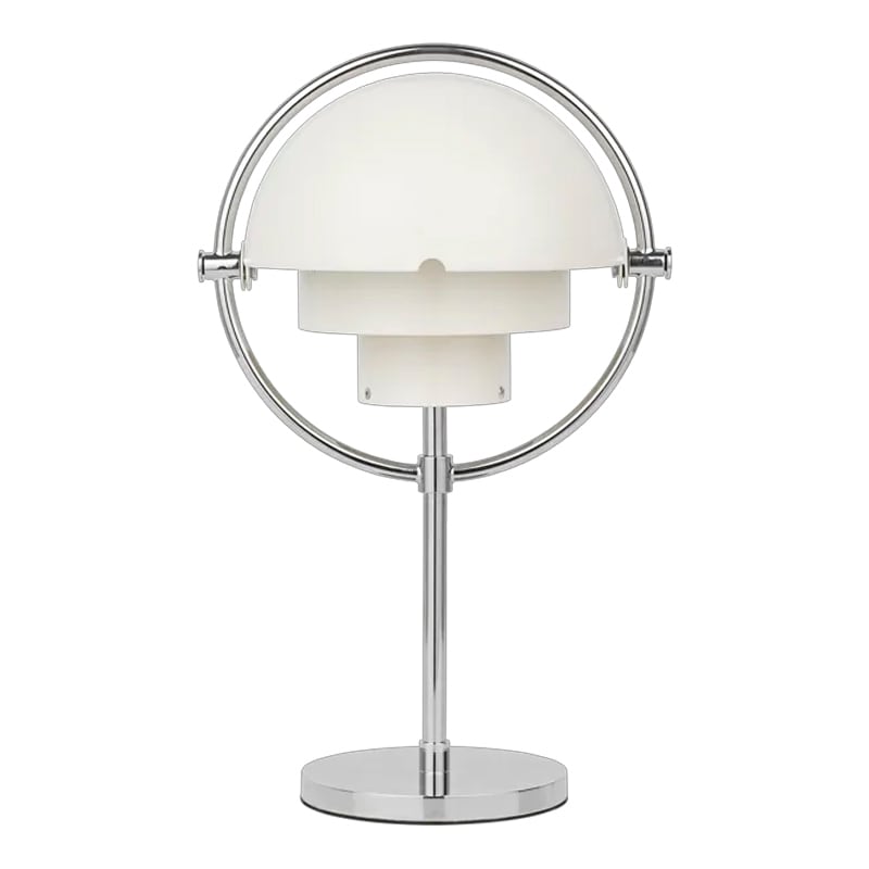 立ち光沢 ホワイト たーブル Multi-Lite Portable Lamp クロームベース・ホワイトセミマット
