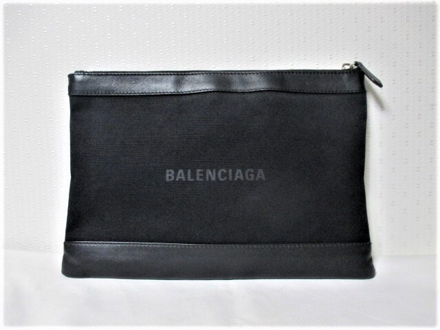 BALENCIAGA バレンシアガ ロゴ レザー クラッチバッグ バッグ セカンド 