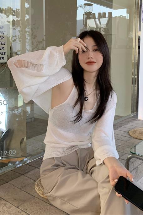 サマースタイルニットカーディガンセット ストリート 夏物 モンロー18252517255