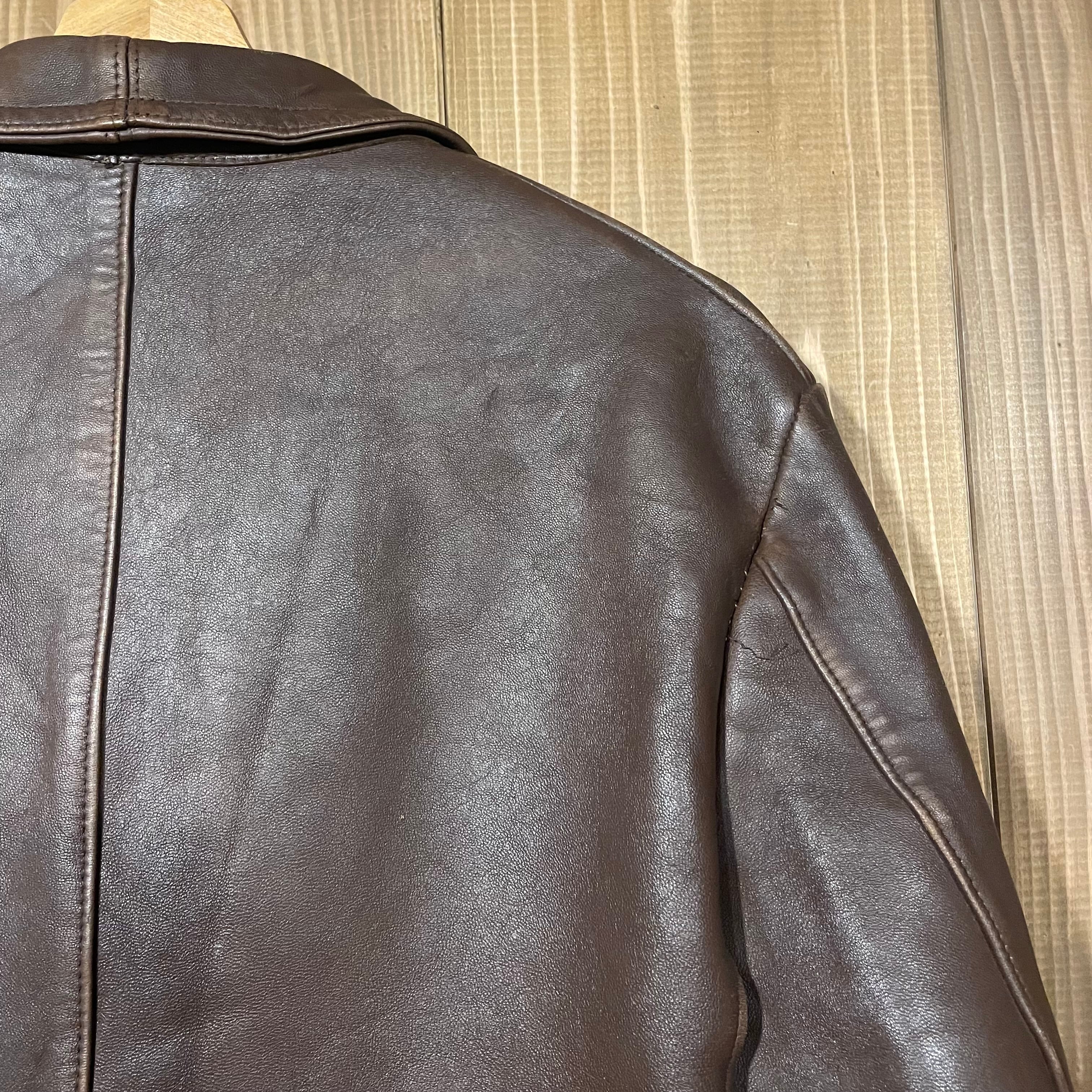 コルビジェジャケット FRANCE EURO 70s GVF IMPERCUIR フランス製 コルビジェジャケット レザー襟 L