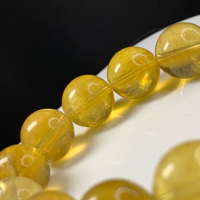 b190大玉ゴールデンフローライトブレスレット