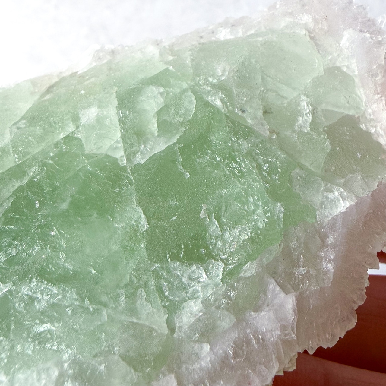 水晶・グリーンフローライト共生原石 * 天然石