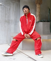 【#Re:room】SIDE LINE 2WAY WIDE TRACK PANTS［REP227］