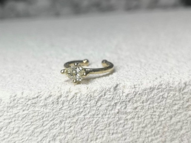 K18YG　インドジュエリー　ダイヤモンドイヤーカフ　　　　100100100226