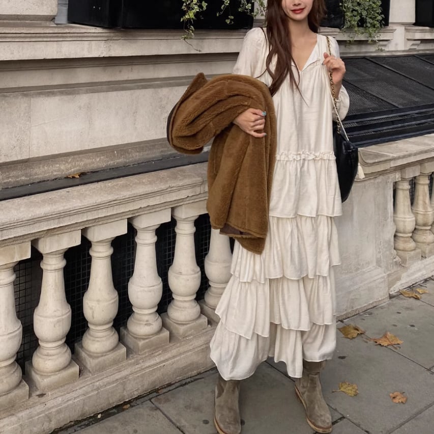 【たま】N. コットンVネックティアードワンピース 楽天市場】【SALE／10%OFF】コットンVネックティアードワンピース N