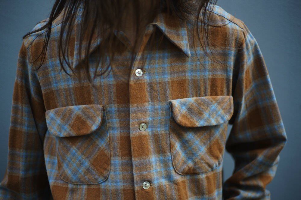 PENDLETON Vintage open collar wool shirt [1970s-] Vintage Wool