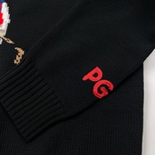 PEARLY GATES パーリーゲイツ ラビット柄 ニットセーター サイズ 1 /ブラック系/レディース/ゴルフ/ウサギ柄/非売品