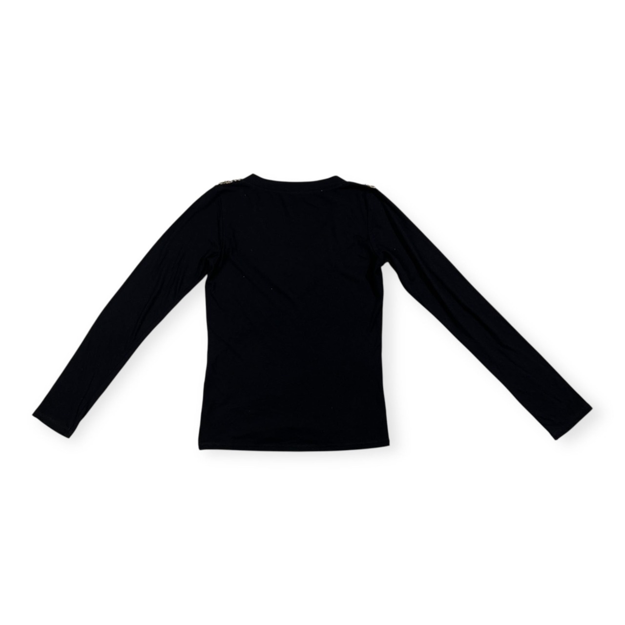 ETRO エトロ スパンコール Vネック レーヨン 長袖 Tシャツ ストレッチ カットソー サイズ 44 /ブラック/エトロファーイースト