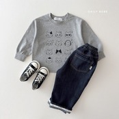 韓国子供服 / 26Autumn / 〖取寄〗DAILYBEBE / ロールアップデニムパンツ / キッズ服 / ジュニア服 / 秋服 *XS~JL*