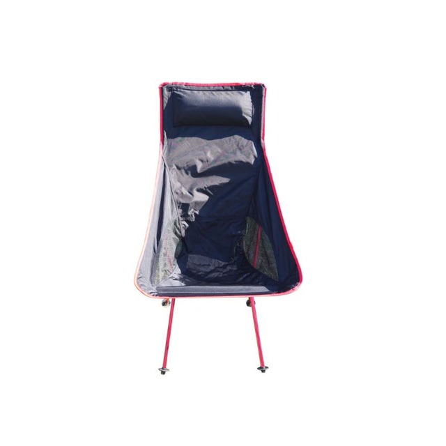 ノーブランド リュックに入る 超軽量 ハイバッグ キャンプ椅子 アウトドアチェア 耐荷重：約150㎏ 収納ケース付き 【レッド】キャンプチェア キャンプ用品 キャンプギア