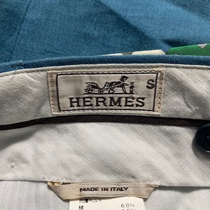 HERMES linen pants with belt