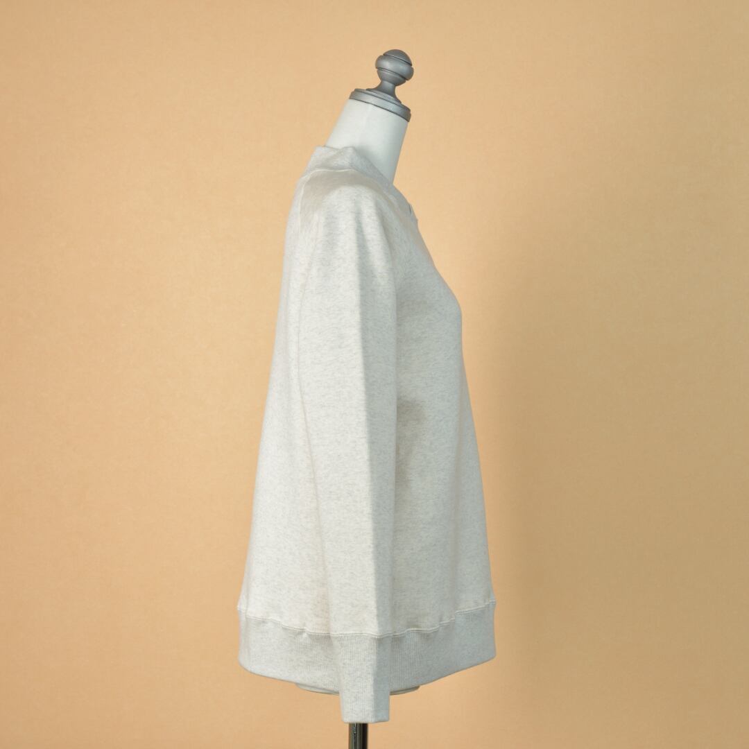 atelier naruse アトリエナルセ 裏毛コットンモックネックスウェット freece cotton mock neck sweat・オートミール