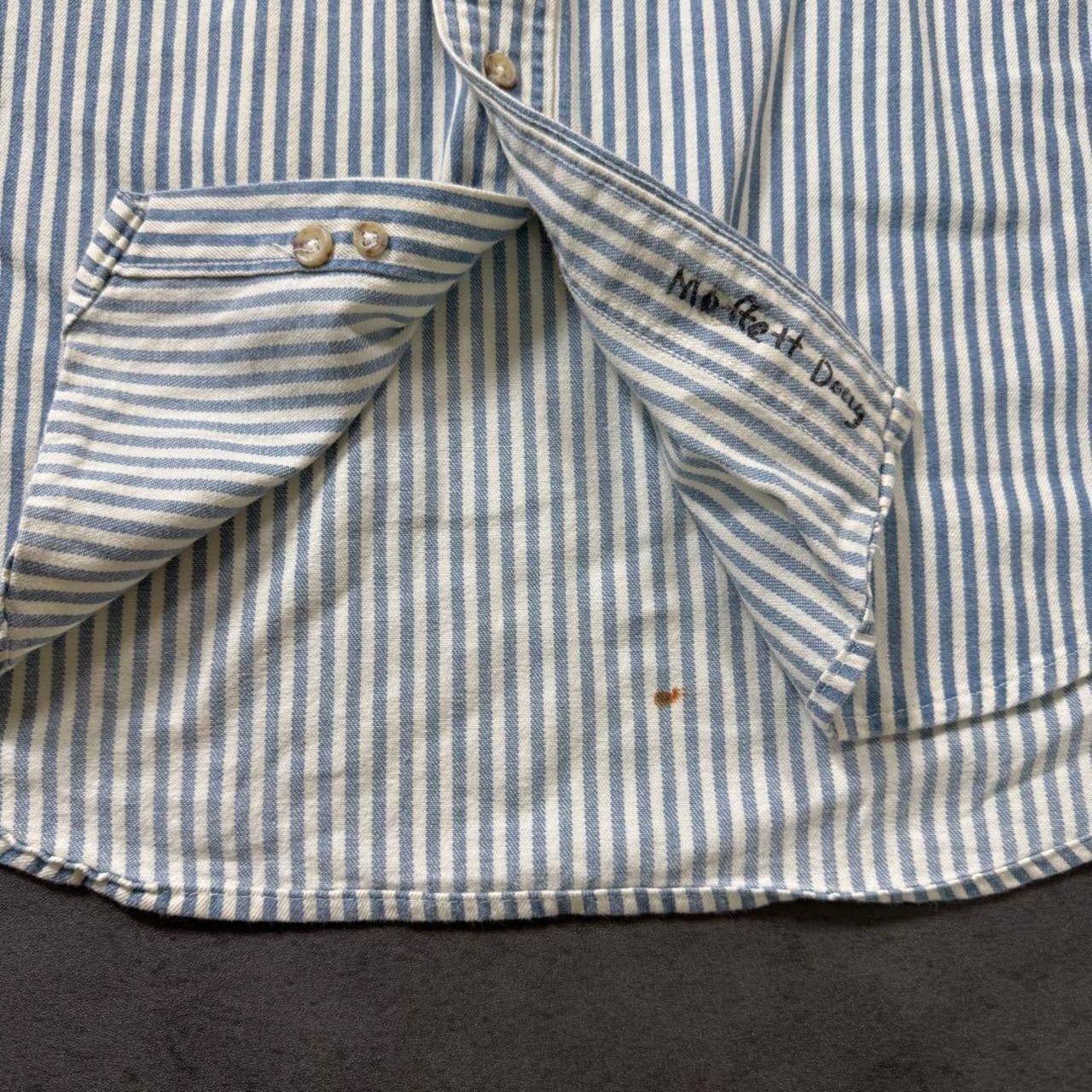 LANS’END S/S shirt 90s ランズエンド ストライプシャツ 古着 - 10