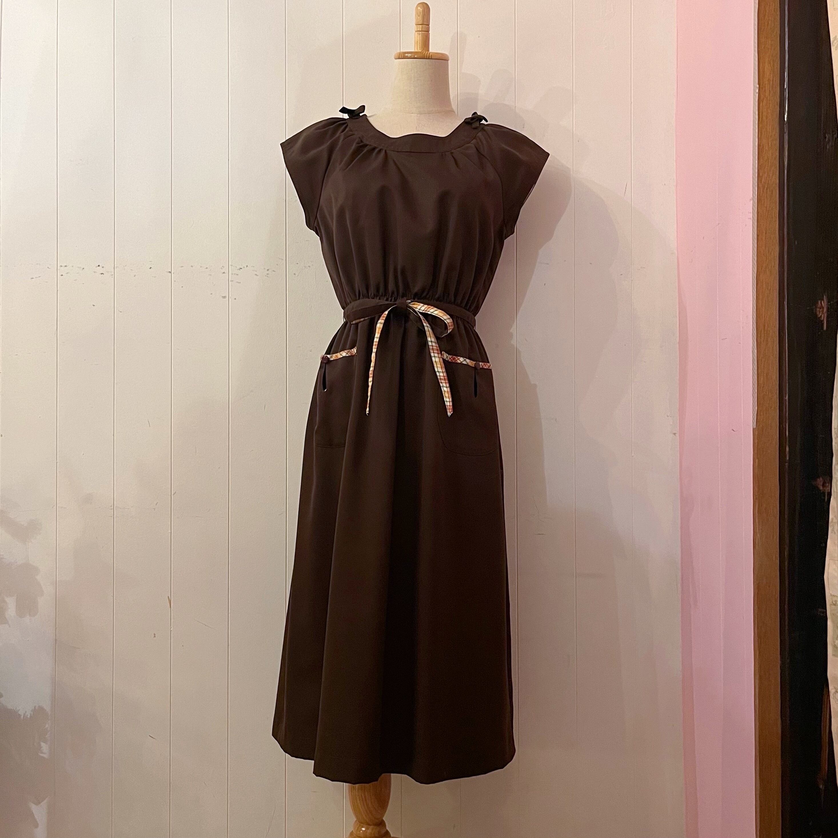 orange check ribbon jumper skirt