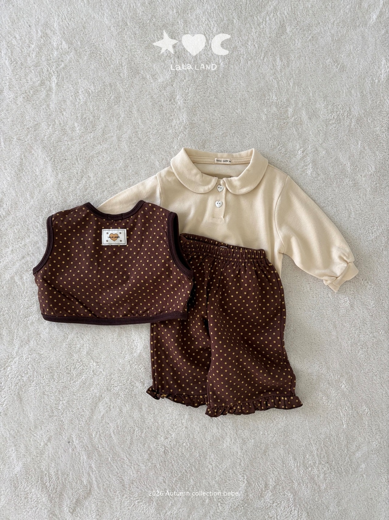 韓国子供服 / LALALAND / 26Autumn / ベベ モダル まるえりTシャツ / 秋服 / ベビー *6M~18M*