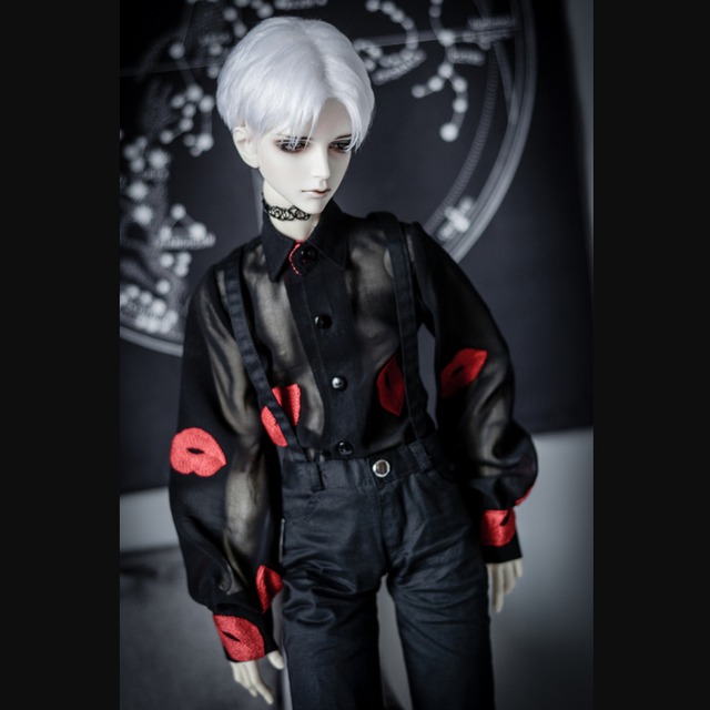 BJD人形用衣装 ブラウス シフォン ブラック A200 70+cm/70cm/SDサイズ人形用/Bears