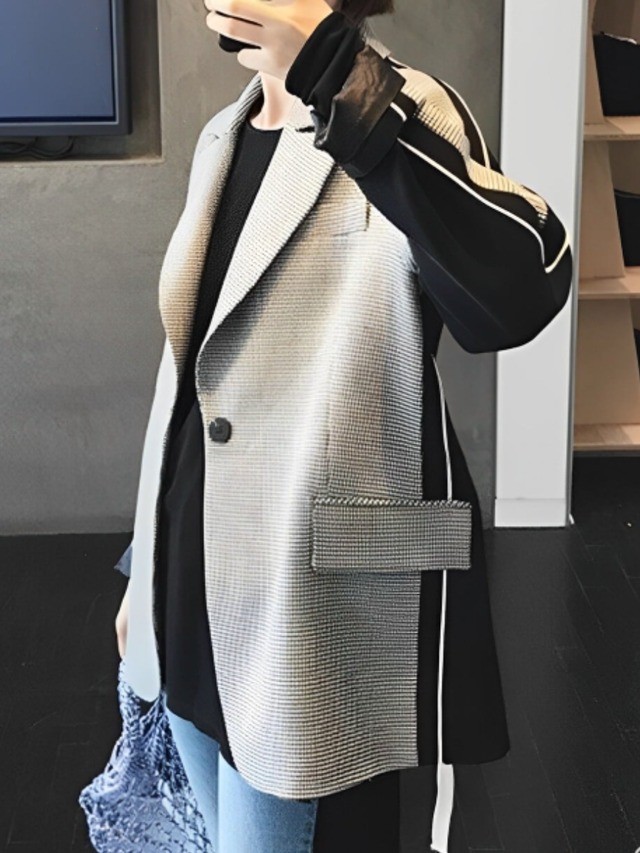 Houndstooth Panel Jacket