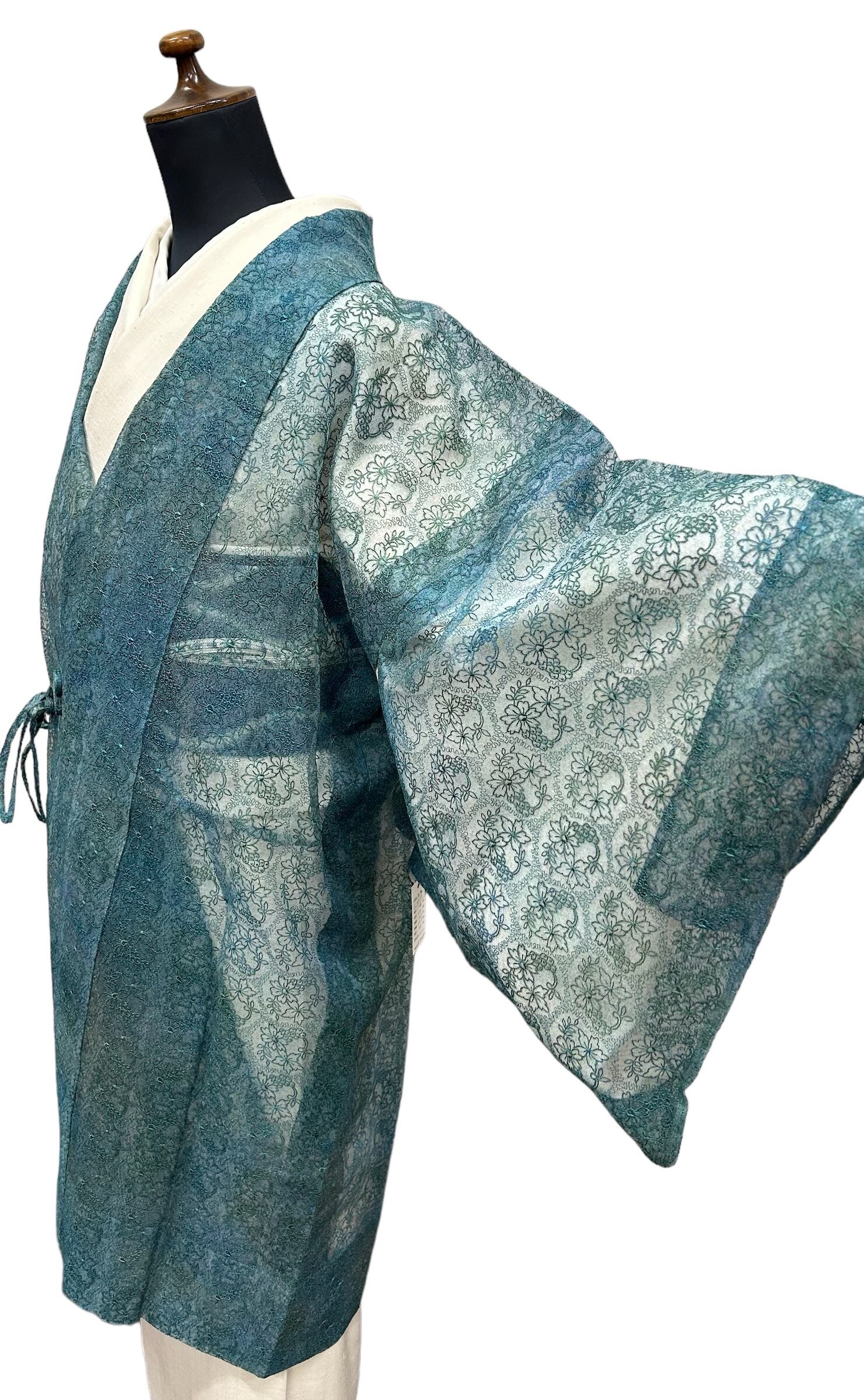 未使用品 道中着 正絹 羅 気安