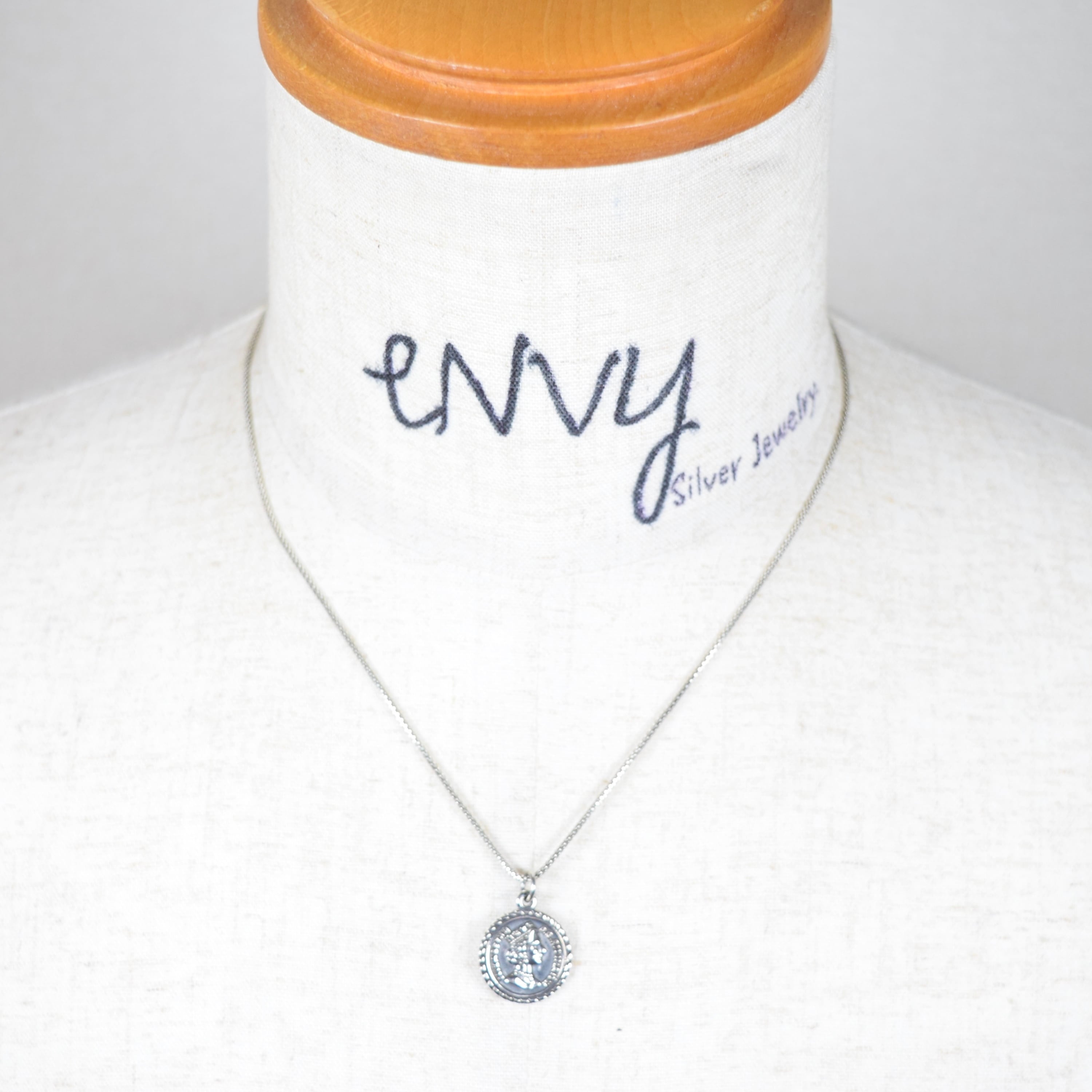 シルバー925 silver エリザベス女王コインペンダント/ネックレス/軽研磨仕上げ