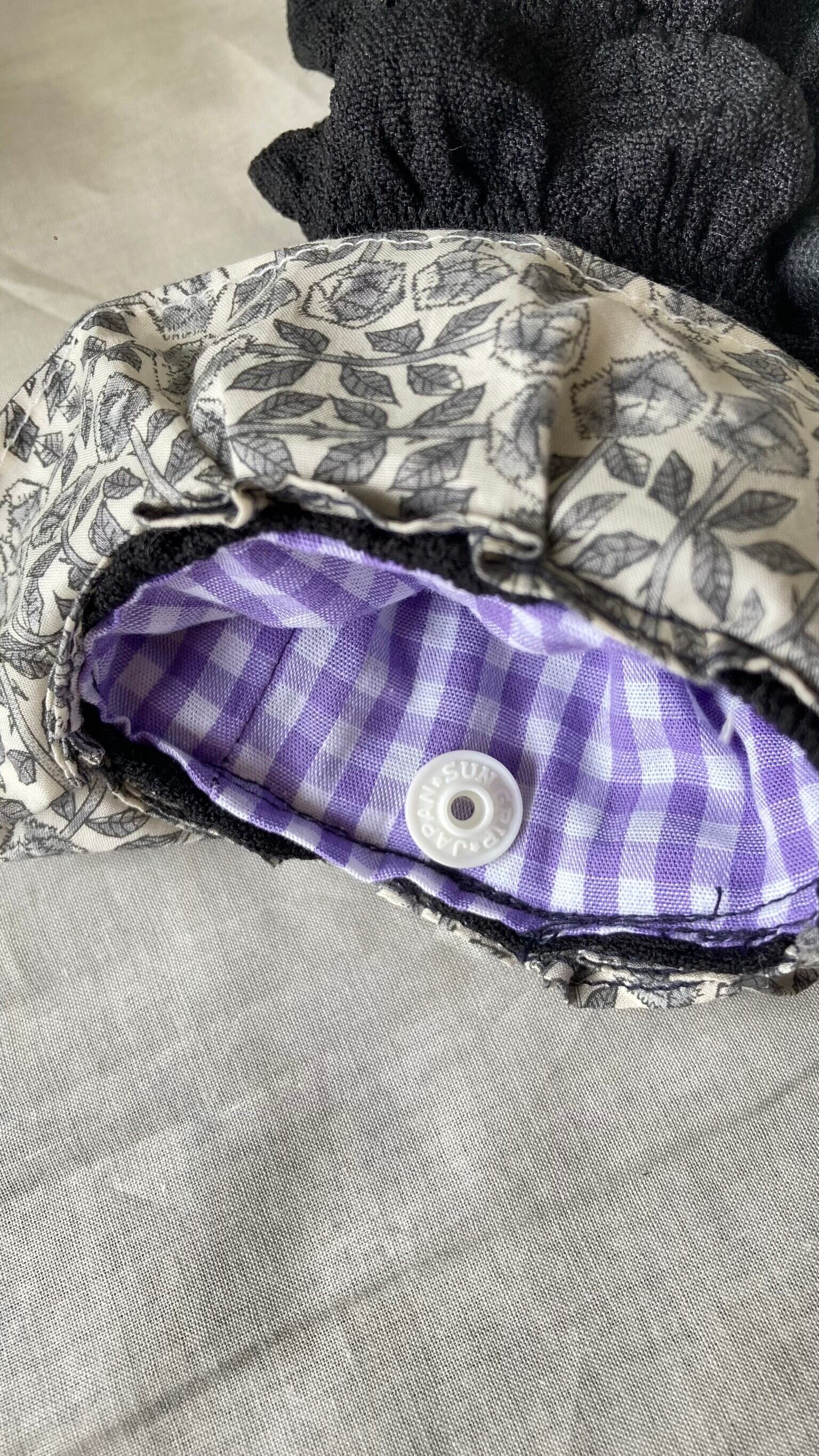 スマホケース ショルダー付きポップコーン生地とリバティ