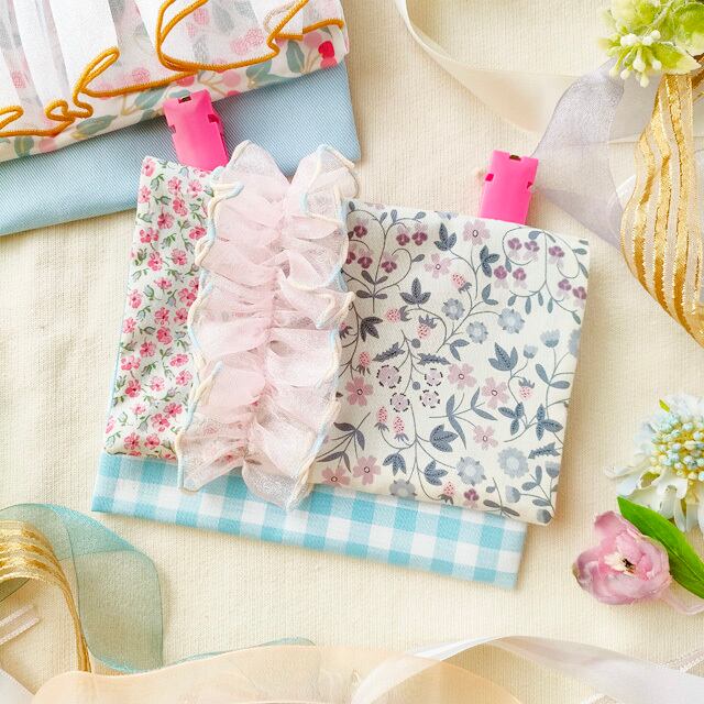 リバティ　フリル　移動ポケット　ハンドメイド ふんわりキラキラ°˖✧リバティプリントの移動ポケット | DearFUN!tasy