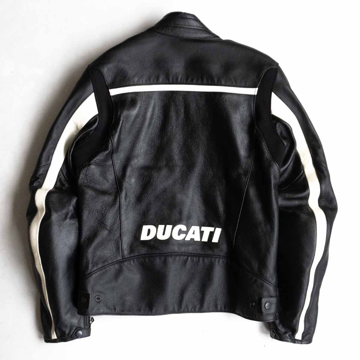 美品】DUCATI by DAINESE【レーシング レザー ジャケット】48 ブラック 