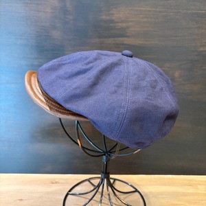 HIGHER VINTAGE DUCK × LEATHER BRIM CASQUETTE