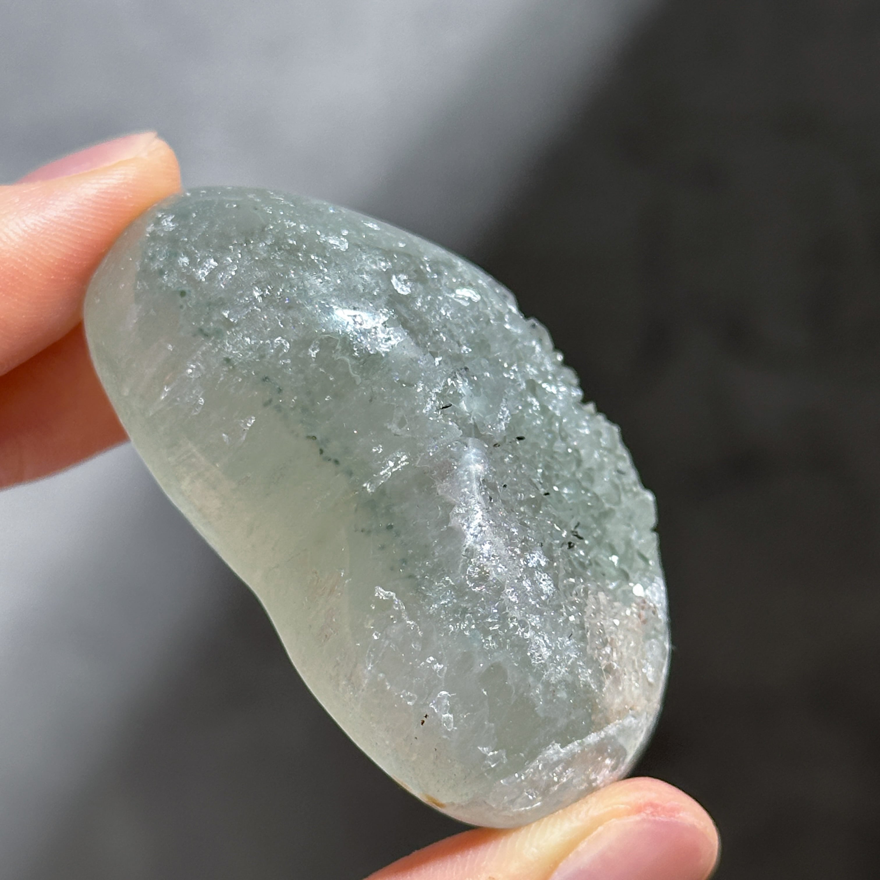 アゲート×ドゥルージー ハート 41◇ Agate × Druzy ◇天然石