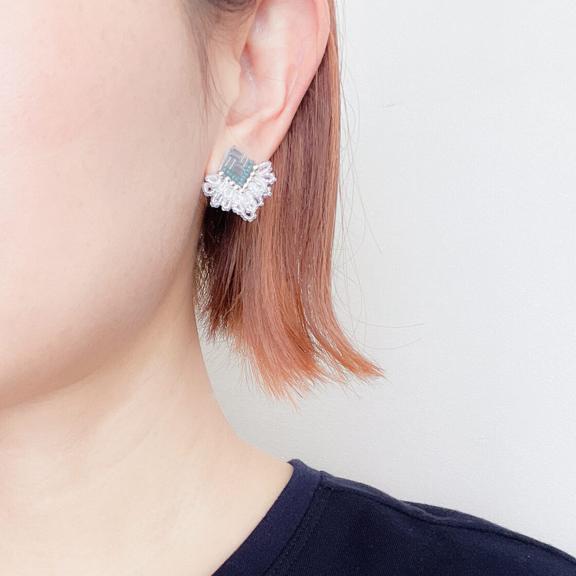 ◇オーダーページ◇2.刺繍ピアス.イヤリング （オートクチュール刺繍の 