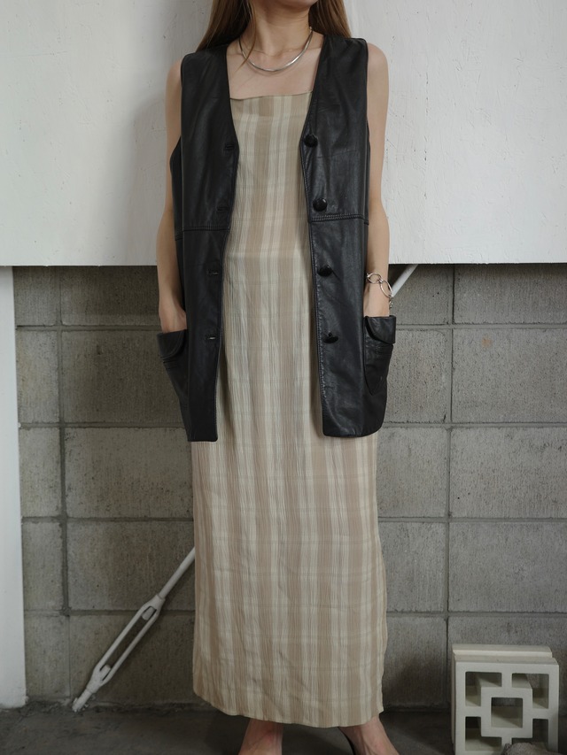 〈vintage〉square check  onepiece
