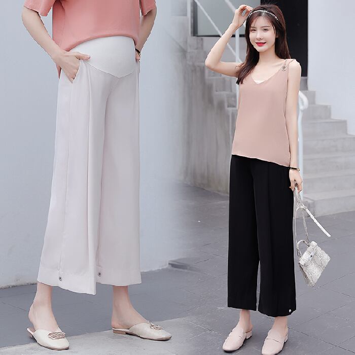 【新作】【送料無料】 601＃マタニティパンツ春秋パンツゆったりとしたワイドレッグストレート快適なベリーサポートパンツ伸縮性ウエストマタニティ エラスティック スプリング 春物 オータム 秋物 AL expec398961907568