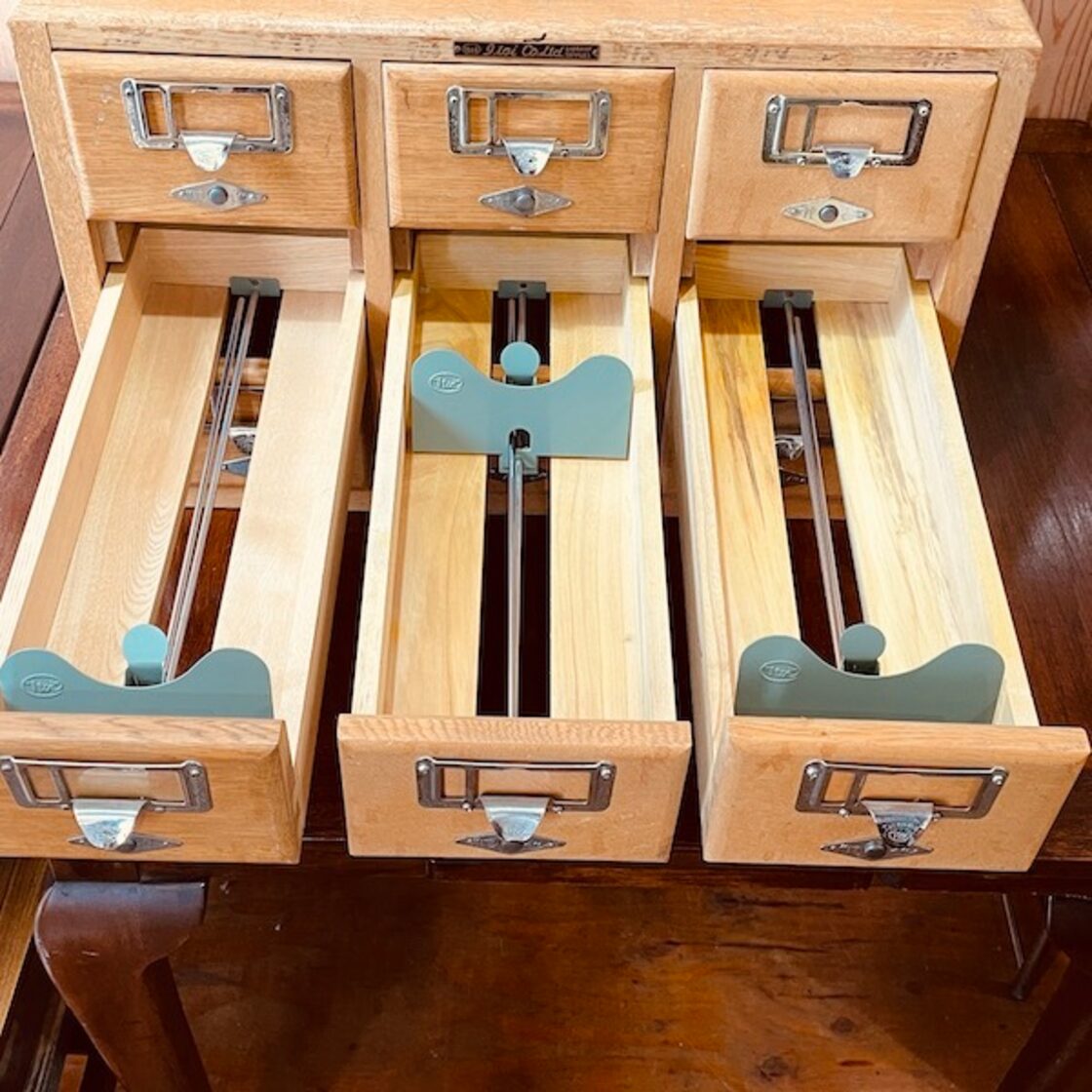 itoi 卓上型カード容器 9引き出し 図書カード入れ キャビネット 小物 